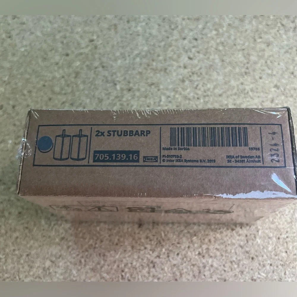 IKEA STUBBARP 705.139.16 Legs dark gray 2pack New